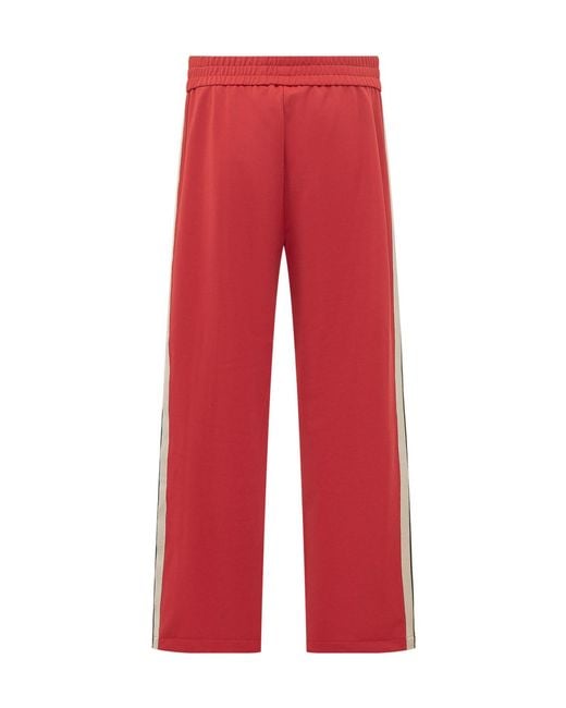Palm Angels Men's Red Classic Logo Track Pants