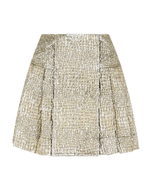 Simone Rocha Natural Pleated Skirt