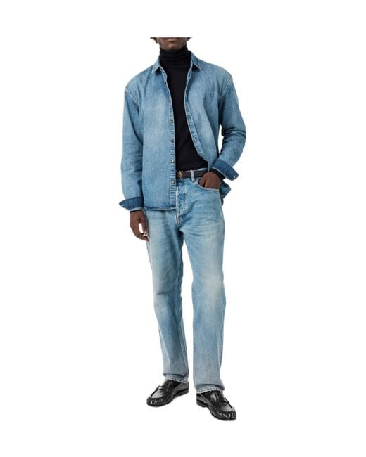 Saint Laurent Blue Saint Denim Shirt for men