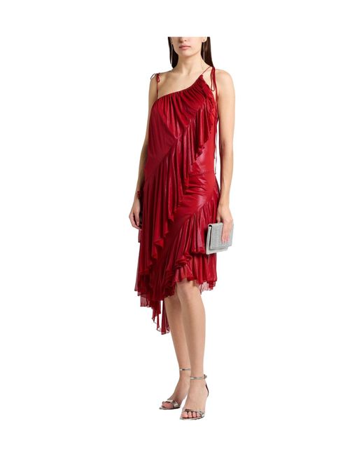 Burberry Red One-Shoulder Dresses