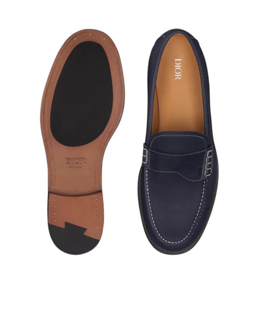 Dior Blue Homme Granville Slip-On Loafers for men