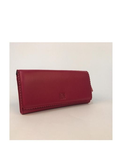Loewe Red Zipper Wallet