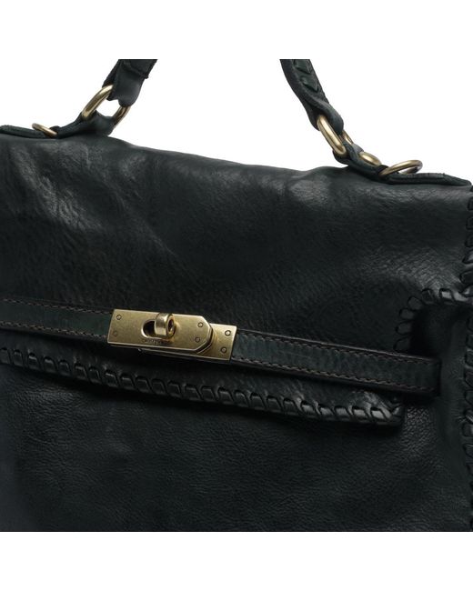 Campomaggi Black Shoulder Bag With Handle