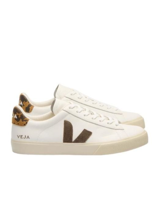 Veja Natural Campo Animal-Print Logo-Patch Sneakers for men