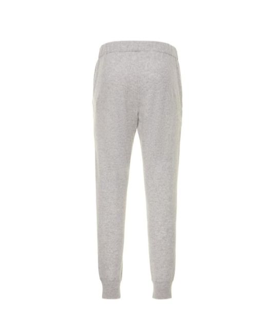 Brunello Cucinelli Gray Strap Cashmere Sweatpants