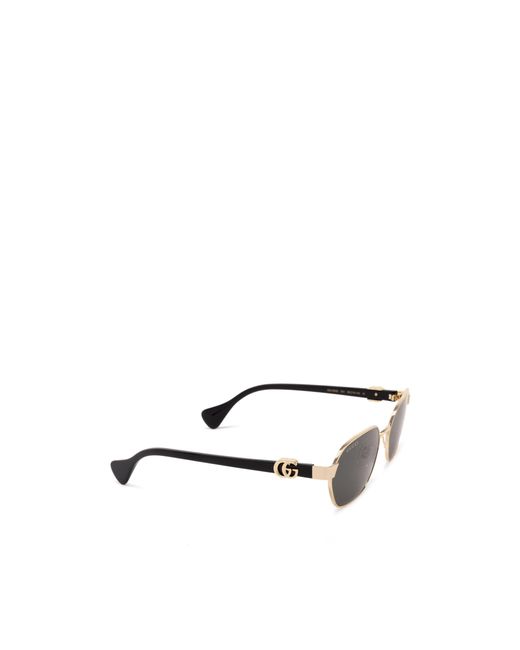 Gucci White Eyewear Round Frame Sunglasses