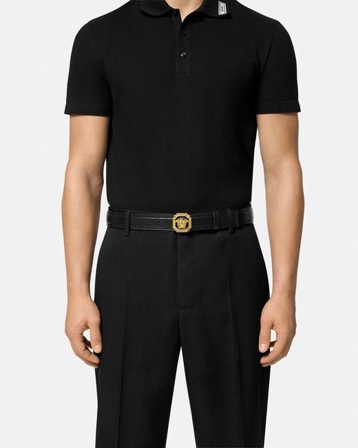 Versace White Medusa Head Motif Belt for men