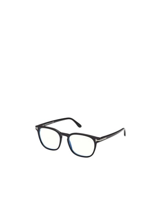 Tom Ford White Eyewear Oval Frame Glasses for men