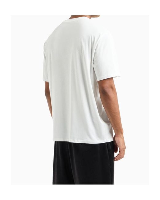 ARMANI EXCHANGE White Item O-Neck Short-Sleeved T-Shirt for men