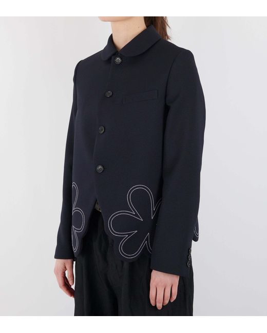 Comme des Garçons Blue Flower Blazer