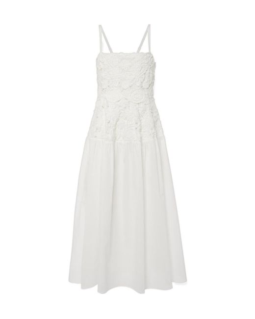 Jonathan Simkhai White Suspender Dress