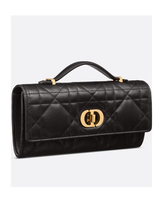 Dior Miss Caro Top Handle Pouch in Black | Lyst