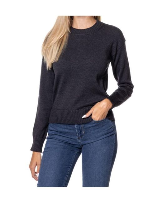 Max Mara Blue Long-Sleeved Round-Neck Sweater