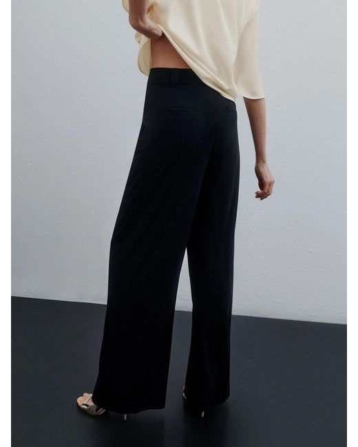 Marella Black Pleated Casual Trousers