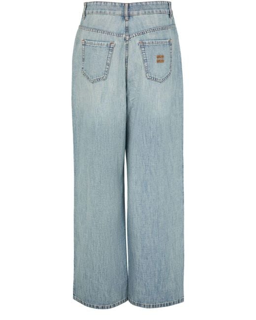 Miu Miu Blue Belt Loop Jeans