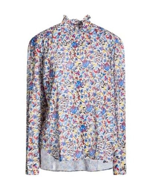 Isabel Marant Blue Colorful Long-Sleeved Shirt