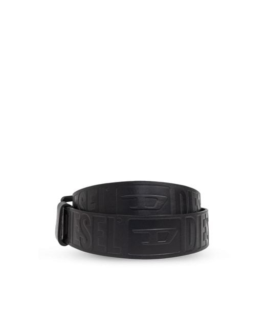 DIESEL White B-Archive Ii Buckle Belt for men