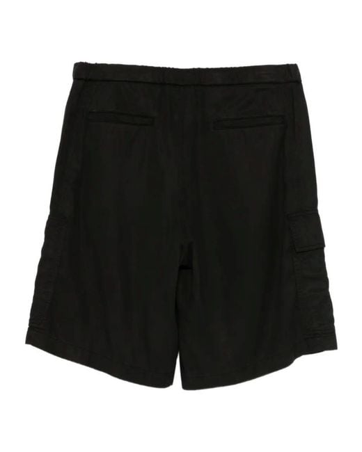 Iceberg Black Cargo Drawstring Shorts for men