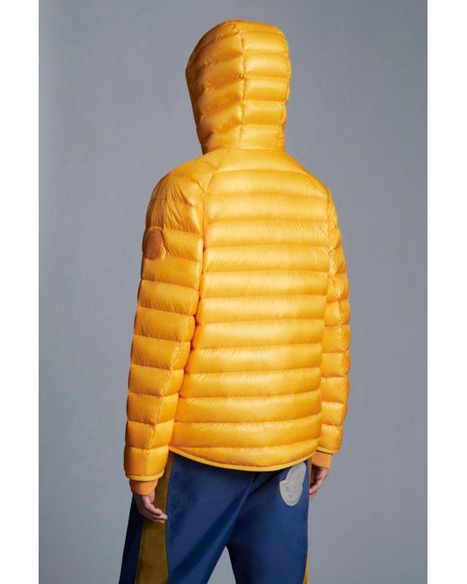 Moncler Orange Hooded Padded Down Jacket for men