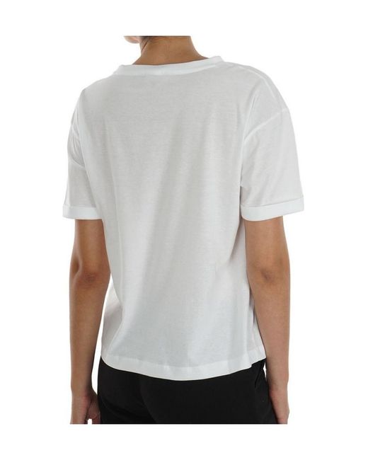 Emporio Armani White T-Shirt With Round Neck And Short Sleeves