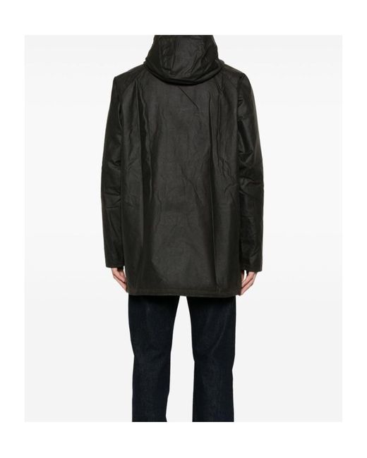 Barbour Black Logo Detailed Hooded Parka for men