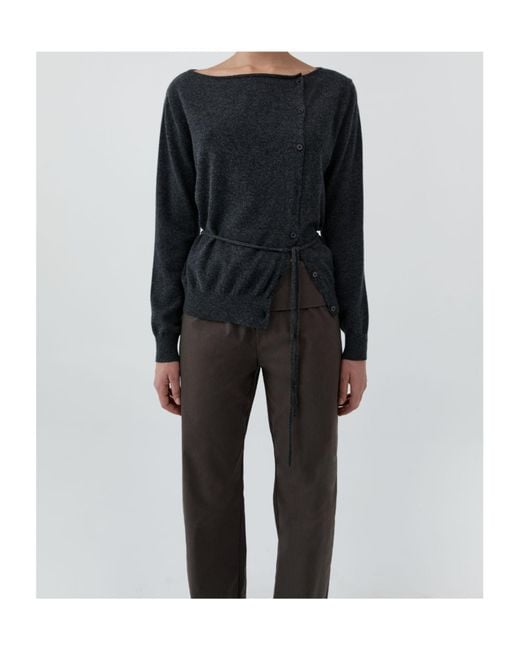 St. Agni Black Long-Sleeved Knitted Cardigan