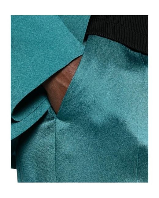 Forte_forte Blue Satin-Finish Trousers