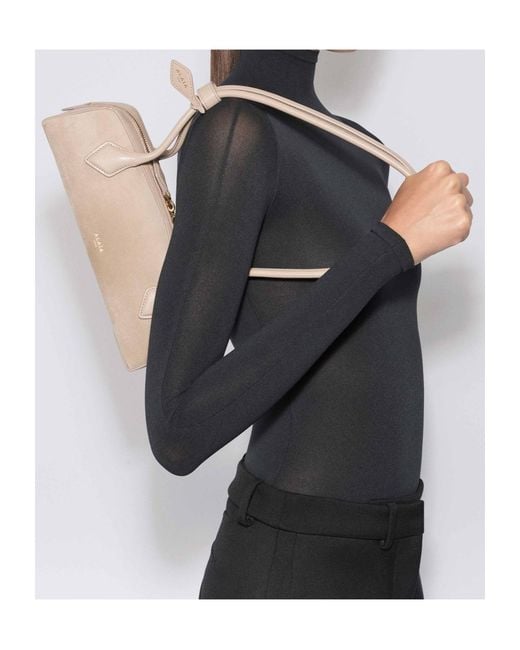 Alaïa White Le Teckel Small Bi-Material Bag