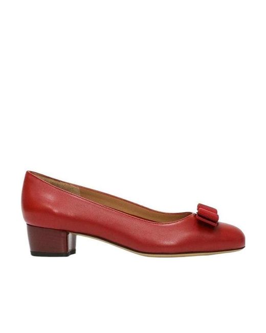 Ferragamo Red Bow High Heels