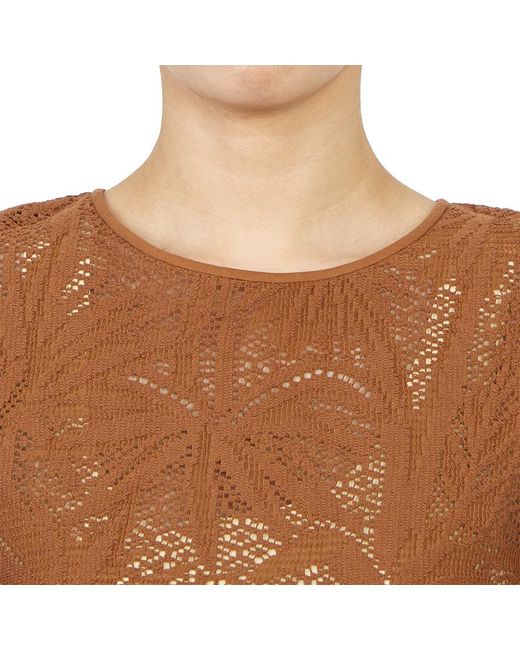 Max Mara Brown Short-Sleeved T-Shirt With Round Neck