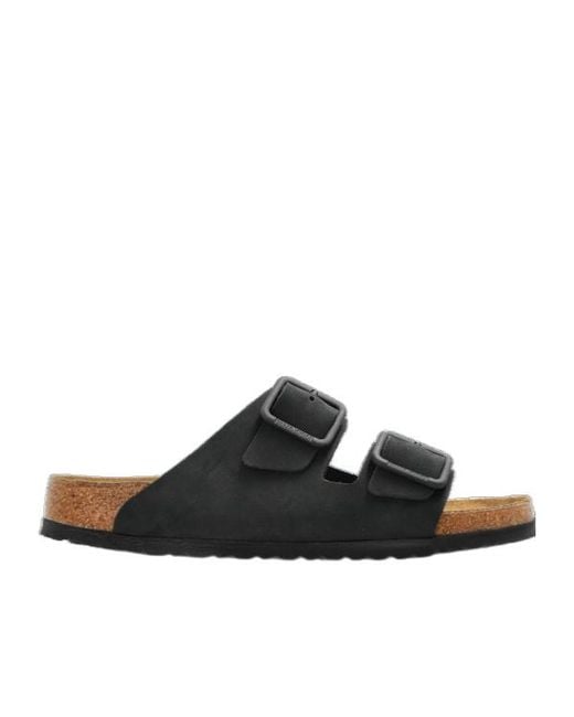 Birkenstock Black Arizona Double Buckle Slides for men