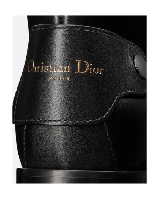 Dior Black D-Folk Heeled Ankle Boot