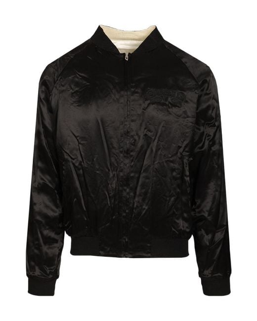 DIESEL Black Zip-Up Reversible Jacket for men