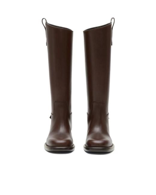 Burberry Brown Cavalier Knee-High Boots