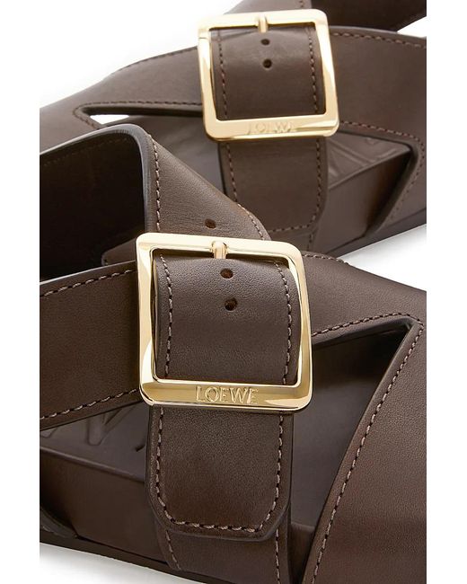 Loewe Brown Ease Buckle Sandal