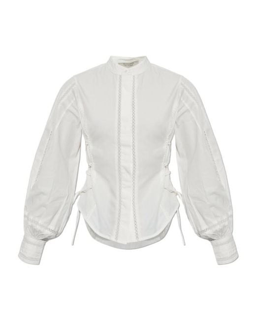 AllSaints White Long-Sleeved Shirt
