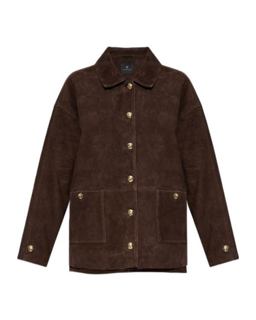Anine Bing Brown Long Sleeve Jacket