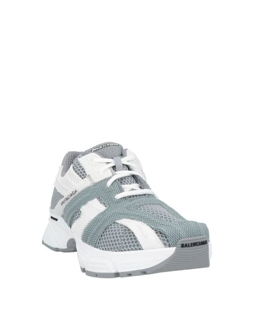 Balenciaga White Two-Tone Mesh Spliced Sneakers