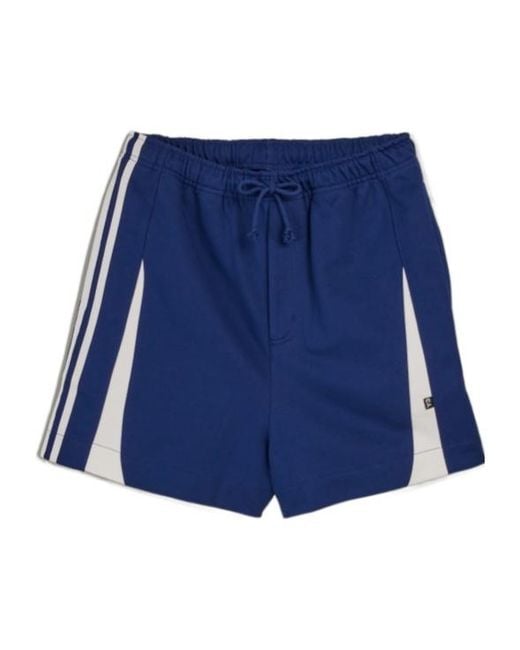 Y-3 Blue M French Terry Cutline Shorts for men