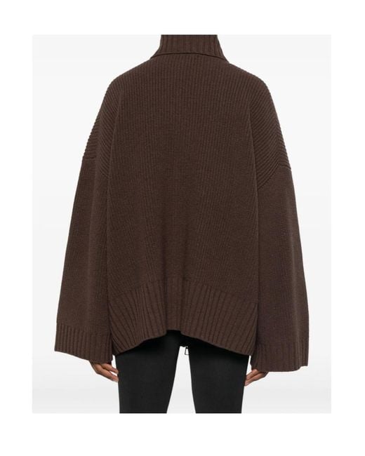 Frankie Shop Brown Long-Sleeve Cardigan