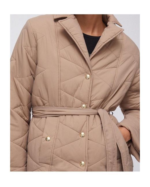 Liu Jo Brown Quilted Belted Jacket