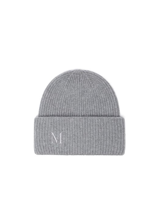 Max Mara Gray Mmretina Ribbed Beanie