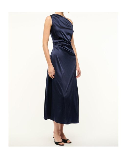 Staud Blue Phare Silk Dress