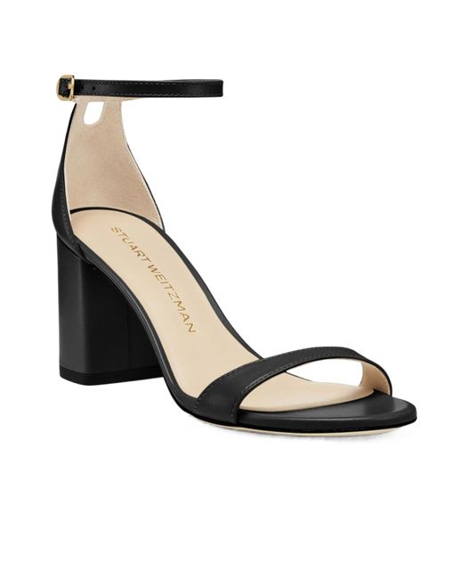 Stuart Weitzman Black Nudist Block 75