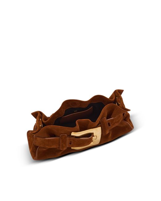 Balmain Brown Anthem Mini Shoulder Bag