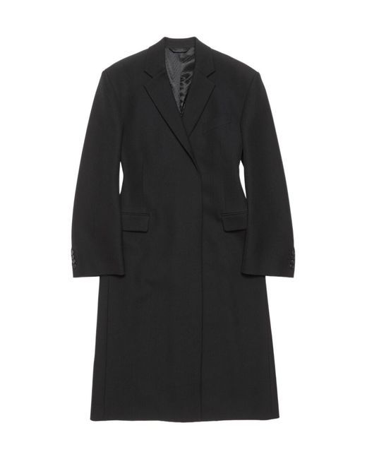 Acne Black Wool Double-Breasted Coat