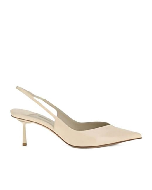 Le Silla White Pointed-Toe High-Heeled Sandals