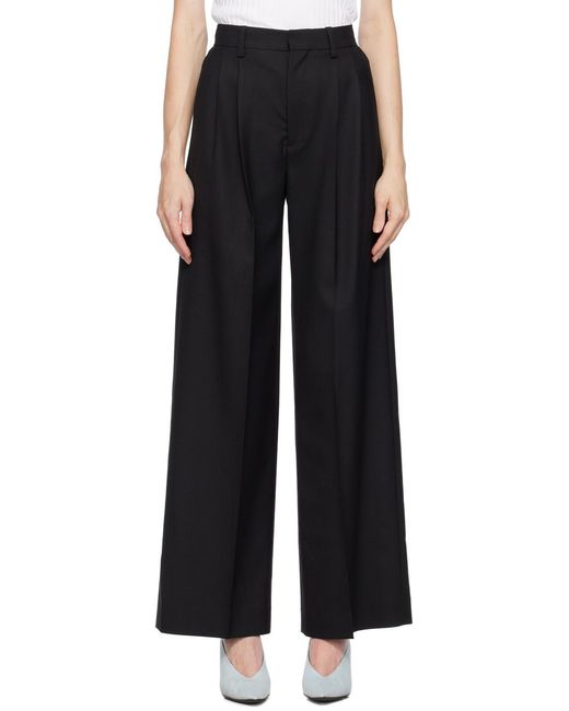 Filippa K Black Darcey Wool Trousers