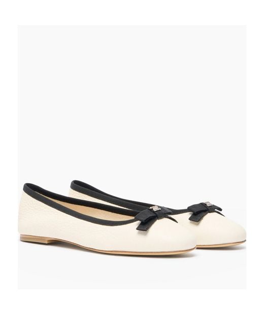 Casadei Natural Leather Ballet Flats