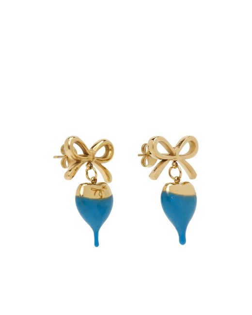 OTTOLINGER Metallic Dipped Bow Heart Earrings